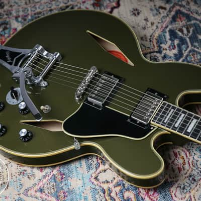Epiphone Exclusive Shinichi Ubukata ES-355 Custom Olive Drab image 10