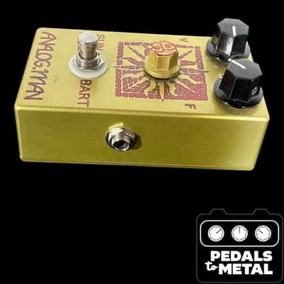 Analogman Sun Face BART Germanium Fuzz with Sun Dial Knob LED, I/O 2020 - 2021 - Gold X16792 image 6