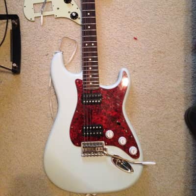 Fender Stratocaster Blacktop HH Tortoise Pick guard w extras 2012 Sonic Blue image 1