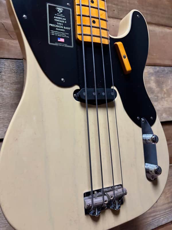 Fender 75th Anniversary American Vintage II 1951 P-Bass Butterscotch w/case image 1