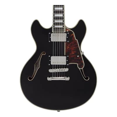 D'Angelico Premier Mini DC Electric Guitar w/Stopbar Tailpiece in Black Flake image 7
