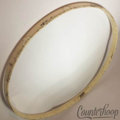 *Gretsch 27 1/4" Bass Drum Hoop/Rim 3-Ply Maple White Paint Vintage 10s Brooklyn image 1
