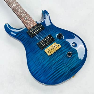 PRS Custom 24 10-Top Birds Brazilian Rosewood Gold Hardware 1990 - Royal Blue image 4