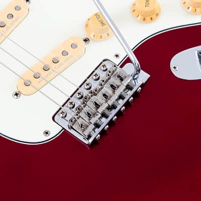 2008 Fender DiMarzio Collection Stratocaster '62 Vintage Reissue ST62-DMC Candy Apple Red, Japan CIJ image 8