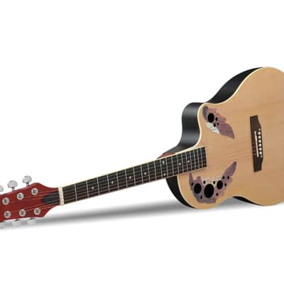 Ovation style body acoustic guitar 2025 - Natural image 1