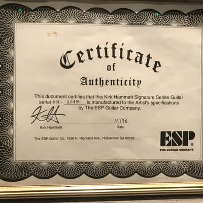 RARE! ESP KH-2 MUMMY Kirk Hammett signature image 8