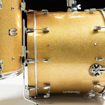 Used Yamaha Absolute Hybrid Maple Shell Packs Gold Champagne Sparkle, Shell Pack Configurations:10/12/16/22 image 6