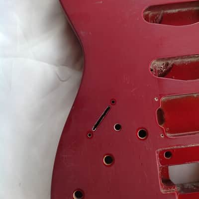 1987 Kramer Pacer Custom II Guitar body - Left Handed - Red image 3