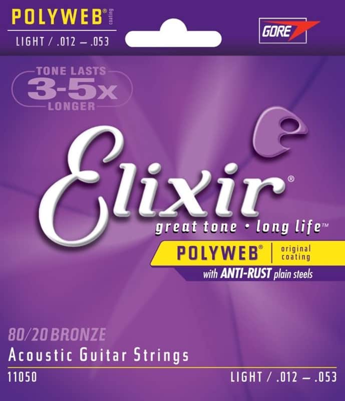 Elixir Polyweb 80/20 Bronze Light .012-.053 image 1