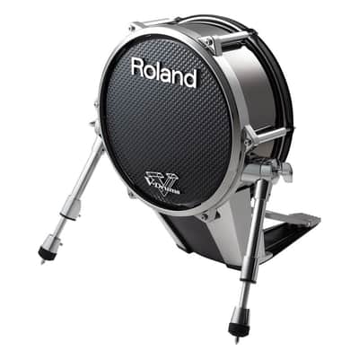 Roland KD-140 V-Kick 14 in. V-Drum Bass Drum Kick Trigger Pad - Black Chrome image 2