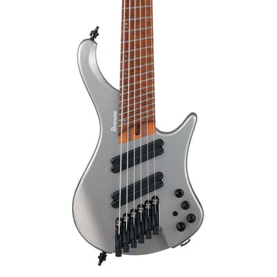 Used Ibanez EHB1006MSMGM EHB Headless 6-String MS - Metallic Gray Matte image 1