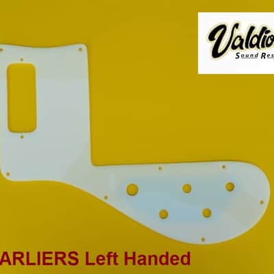 Hand Made WHITE plexiglass pickguard to fit on LEFT Rickenbacker 75 & earlier 4001 Bass image 1