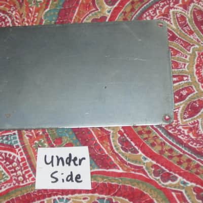used vintage DOD Bottom Plate for Performer Series pedals (NOTE: screw holes are on are on 4  corners areas) +feet, NO: pedal/other parts - early 1980s Metal Plate has Metallic Silver Finish on both sides, NO rubber padding, NO black print on silver label image 14