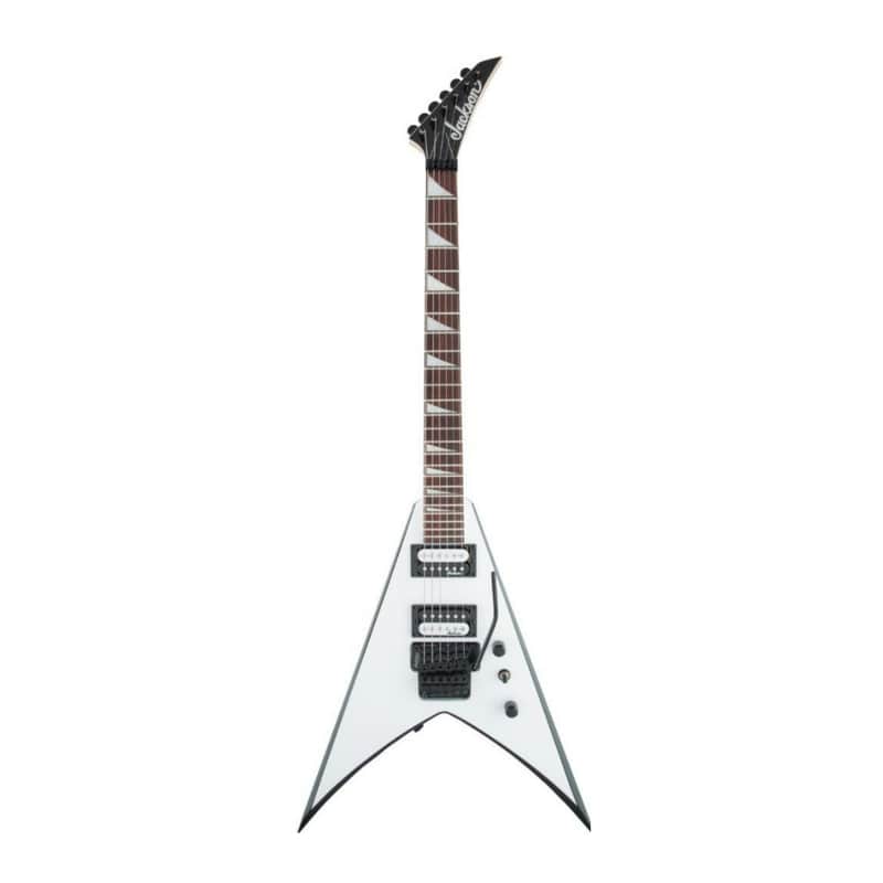Jackson JS Series King V JS32, White with Black Bevels Electric Guitar image 1