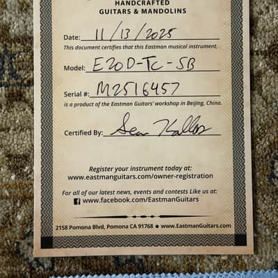 Eastman E20D-TC-SB Thermo Cured Dreadnought w/ Hard Case & Free Pro Setup image 18
