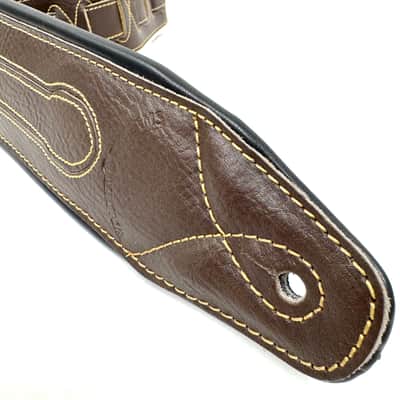 Walker and Williams C-34 Cognac Brown Premium Handmade Double Padded Leather Strap image 8