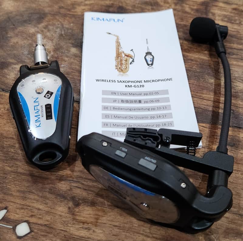 NEW! Kimafun KM-G120 Wireless Saxophone Mic 2025 image 1