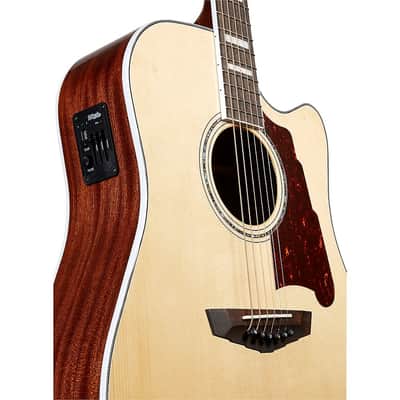 D'Angelico Premier Bowery Dreadnought Acoustic-Electric Guitar Regular Natural image 6