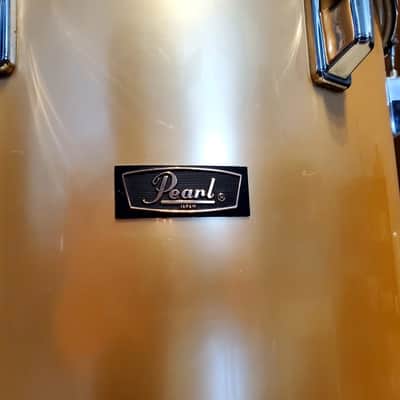VTG 1970 PEARL 16"x16" Gold Satin "Phenolic" Floor Tom Drum  - Gorgeous Clean A+ image 4