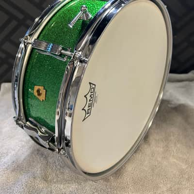 Ludwig Green Sparkle Jazz Festival Snare Drum - Excellent - 1960s image 13