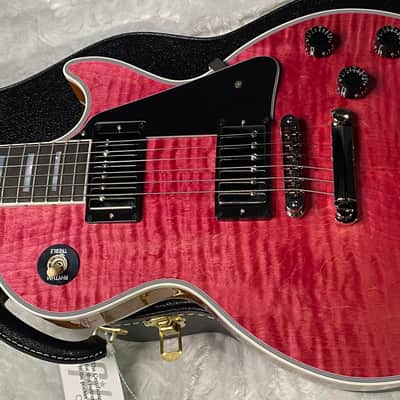 NEW! Gibson Dealer Select Custom Shop Les Paul Custom AAA Super Curly Figured Top - Transparent Pink - Authorized Dealer - WOW! 8.8 lbs - G07451 image 10
