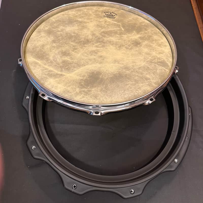 Hooplug 14" ABS Snare Hoop Ring (black) w/EXTRA RIM, BOLTS, & HEAD-NEAR MINT image 1