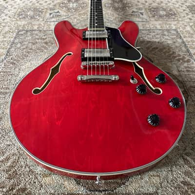 Eastman T386-RD Thinline Electric in Red w/ Hard Case & Free Pro Setup image 6