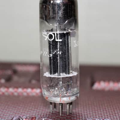 TUNG SOL 6X4W MIL SPEC 6X4 6202 SINGLE FULL WAVE RECTIFIER BLACK PLATE FAT D GETTER TEST NOS+++ MINTY VINTAGE 1953 image 2