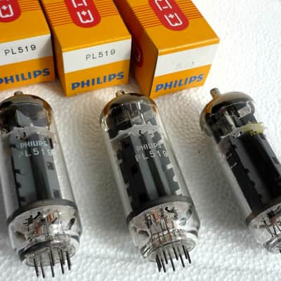 1 x vintage PL519 tube Philips Mullard, Triple mica, New, Tested image 2