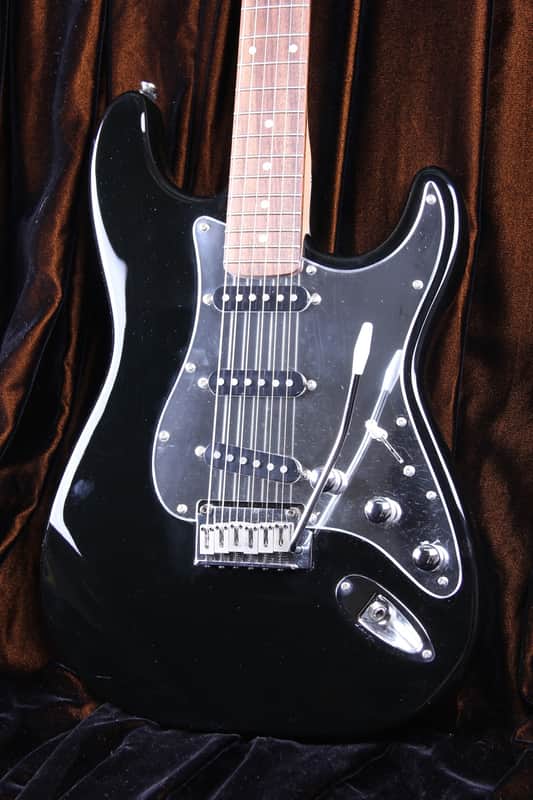 2004 Squier by Fender Stratocaster Standard -Black with | Reverb