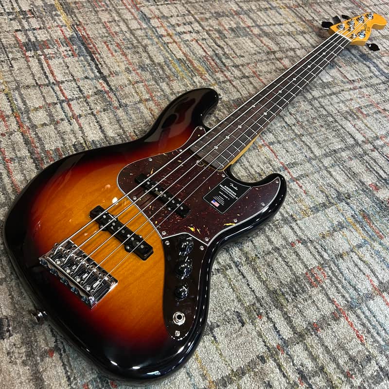 Fender American Professional II Jazz Bass V with Rosewood Fretboard 2020 - Present - 3-Color Sunburst image 1