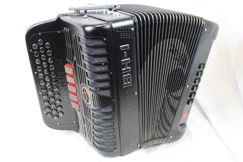 NEW Black Hohner Anacleto Black Hawk BH-I Diatonic Button Accordion Binci GCF Sol Binci LMM 34 12 image 1