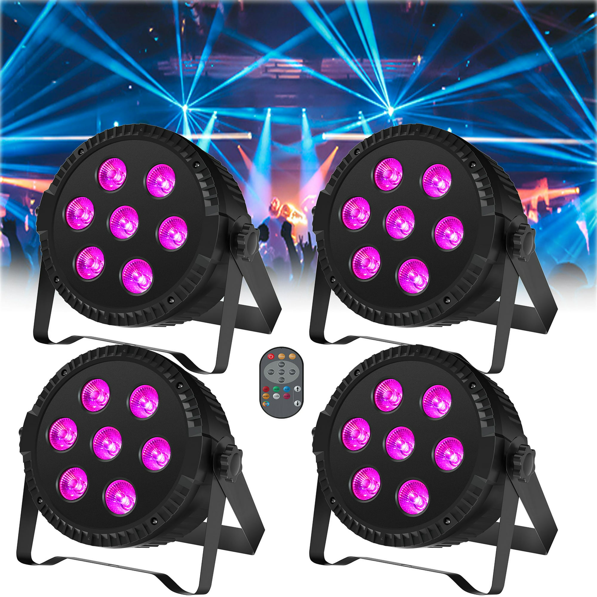 OEM 4 PACK - RGBW Lights LED Par DMX Remote photo 1