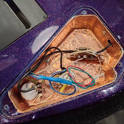 Super Rare! Hamer USA Limited Edition Californian Elite Reverse 1989 Purple Metal Flake w/OHSC image 13