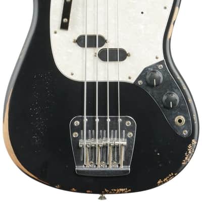 Fender JMJ Road Worn Mustang Electric Bass (with Gig Bag), Black image 3
