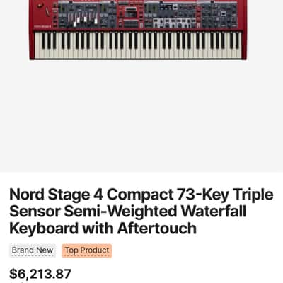 Nord Stage 4 SW73 Compact 73-Key Semi-Weighted Digital Piano 2023 - Present - Red