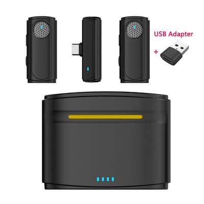 Wireless Lavalier Microphone 8H Lavalier Mic For iPhone iPad Android USB-C PC Audio Video Recording Live Interviews image 1