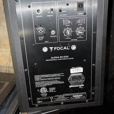 Focal Alpha 65 Evo Powered Studio Monitor (Pair) 2021 - Present - Black image 2