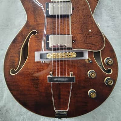 Ibanez Model AG95QA Artcore Expressionist Hollow Body Guitar, Dark Amber Finish image 7