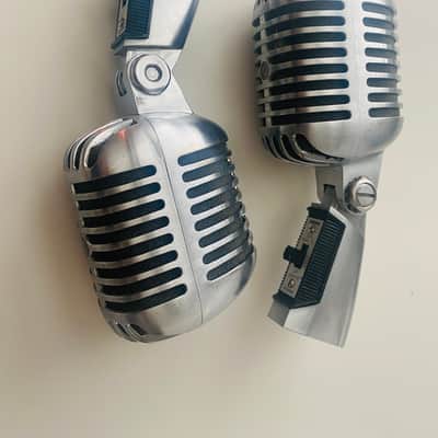 2 x Shure 55SH Series II Unidyne Cardioid Dynamic Microphone 2004 - Present - Silver