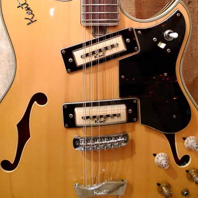 Kent 12 String Thinline 1960's Natural Blond image 5