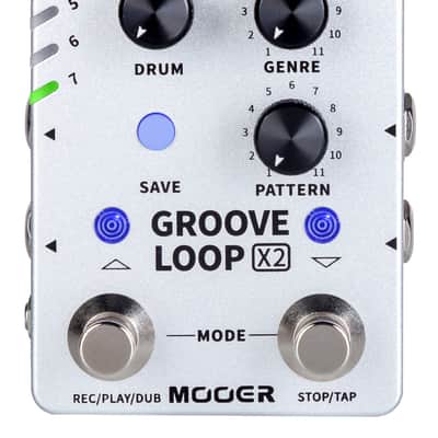 MOOER MLP 2 X2 Groove Loop Drum Machine and Looper Effektpedal image 3