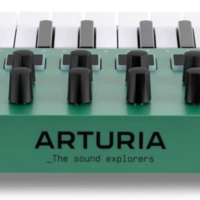 Arturia MiniLab 3 — Limited Edition Mint Green 25 Key USB MIDI Keyboard Controller With 8 Multi-Color Drum Pads, 8 Knobs and Music Production Software Included image 4