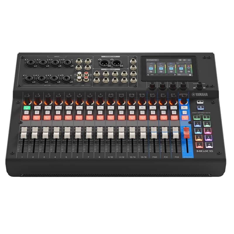 Yamaha MGX16 B 22ch Digital Mixing Console, dual USB-C audio interface, black finish image 1