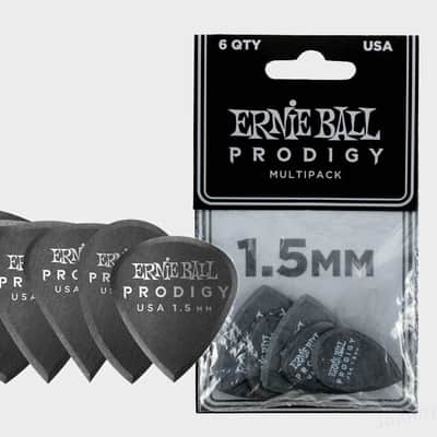 1.5mm Black Multipack Prodigy Picks 6-Pack Precision Machined High-Density Non-Slip-Textured Delrin Sharp-Attack Design image 1