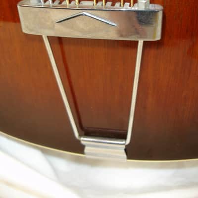 Vintage Acoustic Mandocello Archtop, Vintage Sunburst with Case image 6