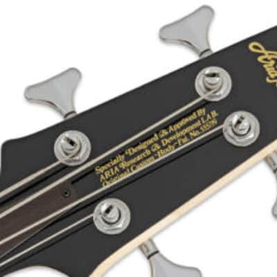 Aria SB-ONE BK Pro II Indonesian Mahogany Body Bolt-On Maple/Walnut 5ply 4-String Bass Guitar image 3