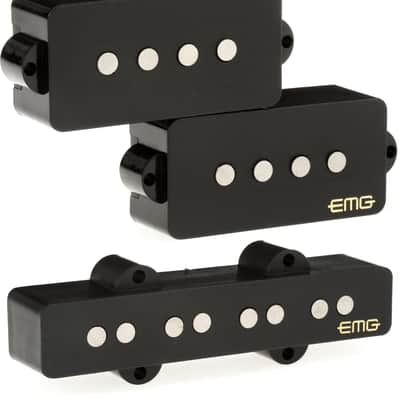 EMG GZR-PJHZ Geezer Butler Signature P/J Bass Pickup Set - Black image 1
