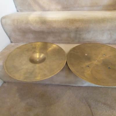 Zildjian Avedis 14 inch quick beat hi hat cymbals clean no cracks! image 10