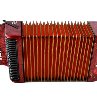 Excellent, German Made, Vintage, Top Quality, Diatonic Button Accordion Hohner Corso 8 Bass - 3 voice in G/C (Sol-Do) 21x8 buttons image 16